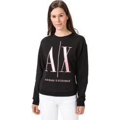 Armani Exchange Bluza Czarny. Czarne bluzy damskie Armani Exchange, l, z haftami, z bawełny, bez rękawów, bez kaptura. Za 431,95 zł.