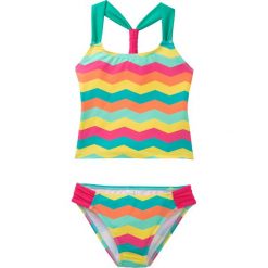 Tankini dziewczęce (2 części) bonprix ciemnoróżowy w paski. Różowe stroje kąpielowe dziewczęce bonprix, w paski. Za 49,99 zł.