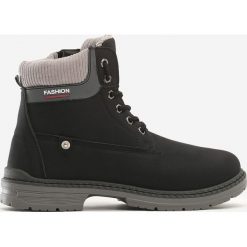 Czarne Trapery Cupertino. Czarne buty trekkingowe męskie Born2be, z nubiku, na sznurówki. Za 169,99 zł.