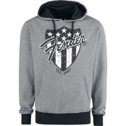 Fender Wappen Logo Bluza z kapturem szary. Brązowe bluzy męskie rozpinane marki Black Premium by EMP, xxl, z kapturem. Za 121,90 zł.