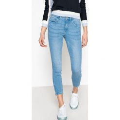 Dżinsy, fason skinny, standardowa wysokość stanu. Szare jeansy damskie skinny marki ONLY, z standardowym stanem. Za 141,08 zł.