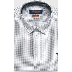 Trussardi Jeans - Koszula. Niebieskie koszule męskie Trussardi Jeans, bez wzorów, z elastanu, klasyczne, z włoskim kołnierzykiem, z długim rękawem. W wyprzedaży za 239,90 zł.