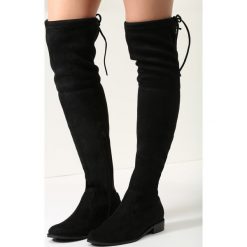Czarne Zamszowe Kozaki Sorry Not Sorry. Czarne buty zimowe damskie vices, z materiału, z okrągłym noskiem, na obcasie. Za 159,99 zł.
