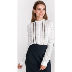 Just Cavalli Bluzka Biały. Białe bluzki damskie Just Cavalli, s, z aplikacjami, z wiskozy, bez kołnierzyka, bez rękawów. Za 1606,95 zł.