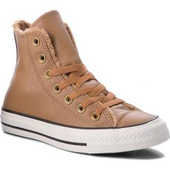 Sneakersy CONVERSE - Ctas Hi 557926C Chipmunk/Chipmunk/Egret. Pomarańczowe półbuty damskie Converse, ze skóry. W wyprzedaży za 209,00 zł.