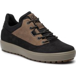 Półbuty ECCO - Soft 7 Tred M 45025450597 Black/Navajo Brown. Czarne półbuty męskie ecco, ze skóry, eleganckie. W wyprzedaży za 469,00 zł.