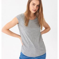 T-shirt basic - Jasny szary. Szare t-shirty damskie House, s, bez wzorów, bez kołnierzyka. Za 19,99 zł.