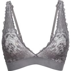 Biustonosz bralette bonprix antracytowy. Szare biustonosze bonprix, w koronkowe wzory, z koronki. Za 44,99 zł.