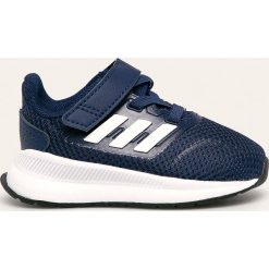Adidas - Buty dziecięce Runfalcon I. Niebieskie trampki chłopięce Adidas, bez wzorów, ze skóry, sportowe, bez zapięcia. Za 129,90 zł.