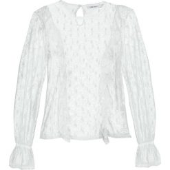 Bluzki damskie: NAKD RUFFLE DOTTED DETAIL Bluzka z długim rękawem white