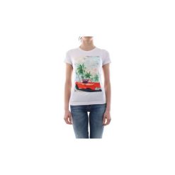 T-shirty z krótkim rękawem Guess W91I55 R5JK0 SS CN SOUVENIR. Białe t-shirty damskie Guess, m, z aplikacjami, bez kołnierzyka. Za 191,93 zł.