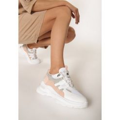 Białe Sneakersy Owen. Białe buty sportowe damskie Born2be, ze skóry. Za 99,99 zł.