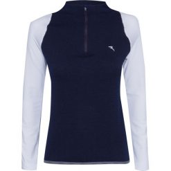Sweter CHERVO Granatowy. Niebieskie swetry damskie marki Chervo, bez wzorów, z bawełny, sportowe, bez rękawów, bez kaptura. W wyprzedaży za 272,00 zł.