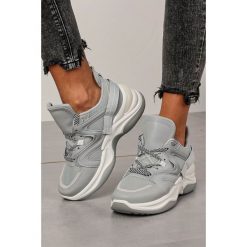 Szare buty sportowe sneakersy sznurowane casu 20g10/g. Szare buty dziewczęce sportowe Casu, bez wzorów, ze skóry ekologicznej, na sznurówki. Za 89,99 zł.