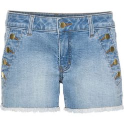 Szorty damskie: Szorty dżinsowe z guzikami bonprix jasnoniebieski denim