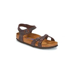 Sandały Birkenstock KUMBA SFB. Pomarańczowe sandały damskie marki Birkenstock, bez wzorów, bez obcasa, bez zapięcia. Za 389,33 zł.