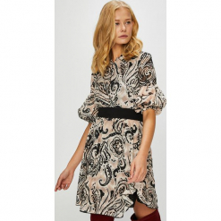 Pinko - Sukienka Florindo. Szare sukienki damskie marki Pinko, na co dzień, s, bez wzorów, z poliesteru, casualowe, bez kołnierzyka, z krótkim rękawem, krótkie, mini, rozkloszowane. W wyprzedaży za 1199,00 zł.