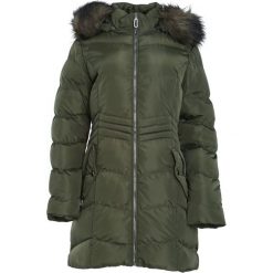 Ciemnozielona Kurtka Behind Mirror. Czarne kurtki damskie pikowane marki Born2be, na zimę, l, z kapturem. Za 204,99 zł.