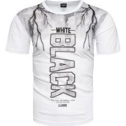 Koszulka męska t-shirt z nadrukiem biały Recea. Białe koszulki męskie Recea, xl, z nadrukiem, z bawełny, klasyczne, z klasycznym kołnierzykiem. Za 19,99 zł.