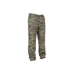 Spodnie myśliwskie 100 camo. Brązowe spodnie męskie SOLOGNAC, xl, bez wzorów, z bawełny, sportowe. Za 99,99 zł.