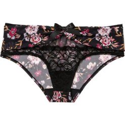 Figi "panty" bonprix w kwiaty. Zielone panty damskie bonprix, z nadrukiem. Za 34,99 zł.