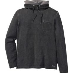 Swetry klasyczne męskie: Sweter z szalowym kołnierzem Slim Fit bonprix antracytowy