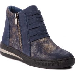 Sneakersy WALDI - 0606 Granat/Złoto Granat. Niebieskie półbuty damskie Waldi, na co dzień, bez wzorów, ze skóry, bez obcasa, na płaskiej podeszwie, bez zapięcia. W wyprzedaży za 189,00 zł.