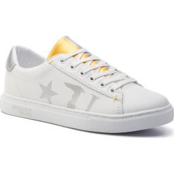 Sneakersy TRUSSARDI JEANS - 79A00308 M021. Białe półbuty damskie Trussardi Jeans, z jeansu. W wyprzedaży za 289,00 zł.