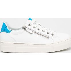 Tamaris - Buty. Białe buty sportowe damskie Tamaris, bez wzorów, ze skóry, sportowe. W wyprzedaży za 169,90 zł.