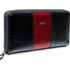 Portfel damski lakierowany Cavaldi PX25-1-DS - Czerwony. Czerwone portfele damskie 4U Cavaldi, bez wzorów, z materiału. Za 49,99 zł.