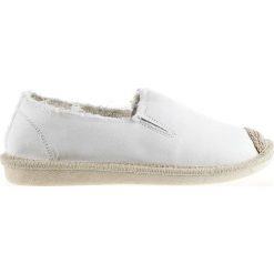 Espadryle z plecionką białe (39). Białe espadryle damskie Estetino, bez wzorów, bez obcasa. Za 59,00 zł.