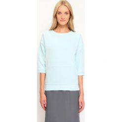 BLUZKA DŁUGI RĘKAW LUŹNA. Szare bluzki longsleeves marki Top Secret, m, eleganckie. Za 69,99 zł.