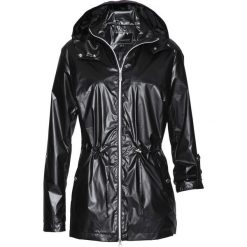 Parka z połyskującego materiału bonprix czarny. Czarne kurtki damskie bonprix, bez wzorów, z kapturem. Za 99,99 zł.