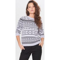 Sweter we wzory - Niebieski. Niebieskie swetry damskie Mohito, s, bez wzorów, bez rękawów, bez kaptura. W wyprzedaży za 39,99 zł.