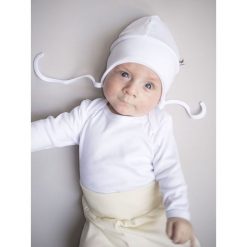 Czapka pilotka 62. Czapeczki niemowlęce NANAF ORGANIC, bez wzorów. Za 24,99 zł.