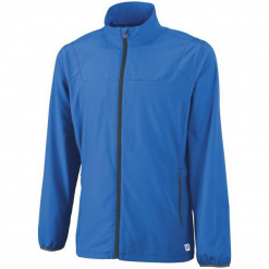 Wilson Bluza Tenisowa M Team Woven Jacket New Blue S. Niebieskie bluzy męskie z kieszeniami marki Wilson, s. W wyprzedaży za 150,00 zł.