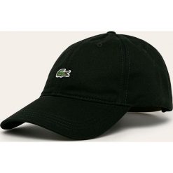 Lacoste - Czapka. Niebieskie czapki męskie Lacoste, z aplikacjami, z bawełny. Za 219,90 zł.