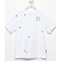 T-shirty chłopięce: T-shirt z minimalistycznym nadrukiem – Biały