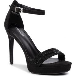 Sandały DEEZEE - FDY5B8-5 Black. Czarne klapki damskie DeeZee, z aplikacjami, ze skóry ekologicznej, bez obcasa, na obcasie. Za 129,99 zł.