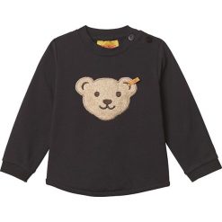 Bluza w kolorze czarnym. Czarne bluzy niemowlęce Steiff, z aplikacjami, bez rękawów, bez kaptura. W wyprzedaży za 45,95 zł.
