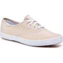 Tenisówki KEDS - Champion WF34300 Stone. Brązowe półbuty damskie Keds, bez wzorów, z gumy, bez zapięcia. W wyprzedaży za 119,00 zł.