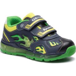 Sneakersy GEOX - J Android B. C J9444C 054CE C0749 S Navy/Lime. Niebieskie trampki chłopięce Geox, bez wzorów, ze skóry ekologicznej, na rzepy. Za 279,00 zł.