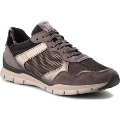 Sneakersy GEOX - D Sukie A D74F2A 022DV C1176 Dk Grey/Chestnut. Szare półbuty damskie Geox, ze skóry. W wyprzedaży za 239,00 zł.