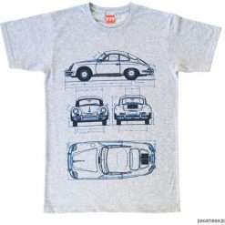 Koszulka PORSCHE 356 GRAY tshirt. Szare koszulki męskie Pakamera, m, bez wzorów, bez kołnierzyka, bez rękawów. Za 77,00 zł.