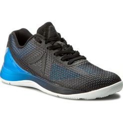 Buty Reebok - Crossfit Nano 7.0 B BD5118 Blue/Black/White/Lead. Czarne buty sportowe damskie marki Reebok, bez wzorów, ze skóry ekologicznej, sportowe, na fitness i siłownię, reebok crossfit. W wyprzedaży za 349,00 zł.