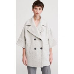 Płaszcz w jodełkę z wełną - Wielobarwny. Płaszcze damskie Reserved, s, z wełny. Za 449,99 zł.