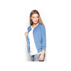 Żakiet K169 Niebieski. Niebieskie marynarki damskie KATRUS, xl, bez wzorów. Za 99,00 zł.