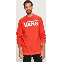 Vans - Bluza. Czerwone bluzy męskie Vans, s, z nadrukiem, z bawełny, z okrągłym kołnierzem, bez rękawów, bez kaptura. Za 239,90 zł.