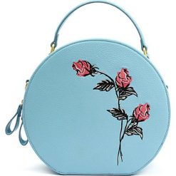 Torebki klasyczne damskie: Torebka „Donna” w kolorze błękitnym – 30 x 27 x 14 cm