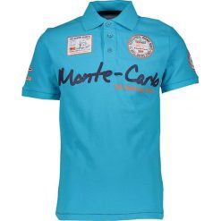 Koszulka polo "Komen" w kolorze turkusowym. Niebieskie koszulki męskie Geographical Norway Men, xl, z nadrukiem, z bawełny, polo, bez rękawów. W wyprzedaży za 99,95 zł.